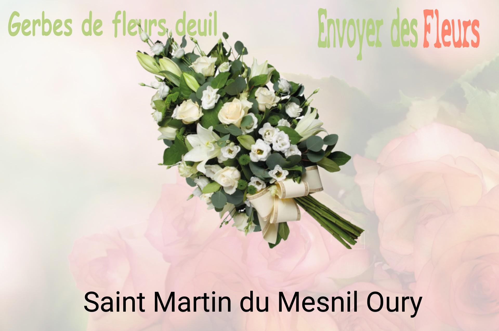 Gerbe de fleurs de deuil livrée à Saint-Martin-du-Mesnil-Oury